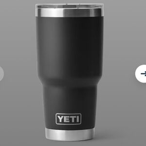 YETI Black and Silver Rambler 30 oz Tumbler